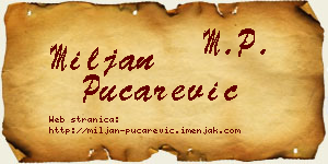 Miljan Pucarević vizit kartica